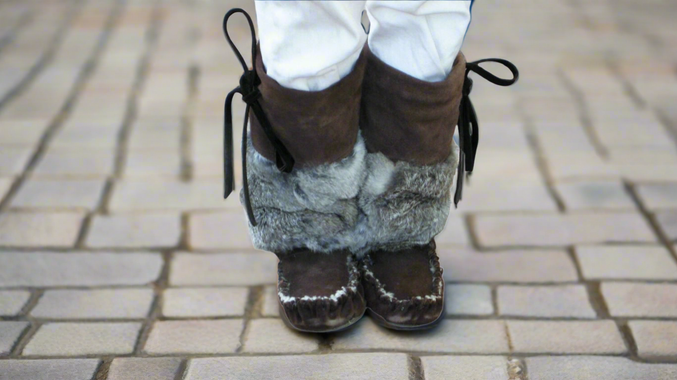 Bottes à revers en peau de mouton